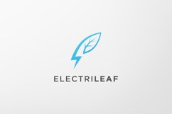 lightning leaf logo in a modern shape Product Image 1