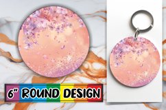Vibrant Floral Sparkle PNG Sublimation : Keychain, Coaster Product Image 1