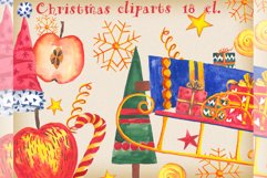 Christmas clipart, watercolor, Hand Painted, clip art Product Image 3