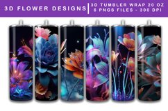 3d Flower Sublimation Tumbler | 3d Sublimation Tumbler Wrap Product Image 2
