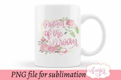Brother of the groom sublimation design, wedding sublimation Product Image 1