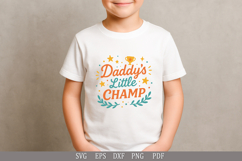 Daddy’s Little Champ SVG Design for Baby T-Shirts and Gifts Product Image 4