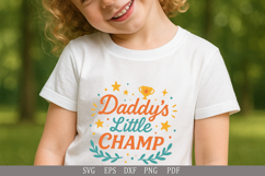 Daddy’s Little Champ SVG Design for Baby T-Shirts and Gifts Product Image 5