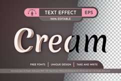 Cream Editable Text Effect, Graphic Style Product Image 1