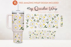 Daisy 40oz Quencher Tumbler, Flower, Lovely Floral, Spring Product Image 1