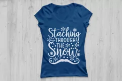 Staching Through The Snow Svg, Christmas Svg, Snowflakes Svg Product Image 2