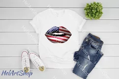 Patriotic lips png | Sublimation design | 4th July png Product Image 2
