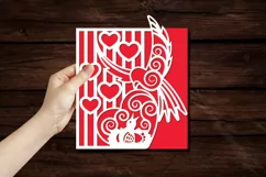 Papercut Bird Nest, Baby Bird and Mother, Heart Card Cover Product Image 3