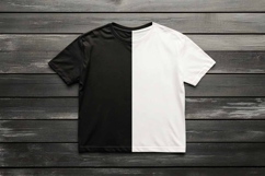 Black and White T-Shirt Mockup | Gildan T-shirts Product Image 1