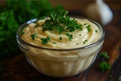 Creamy mayonnaise with fresh parsley garnish Product Image 1