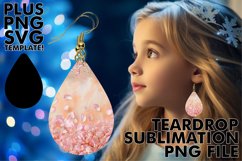 Shimmering Leopard Dangle Delights: Teardrop Sublimation Des Product Image 1