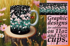 Floral Leopard Sparkle Mug Design Product Image 1