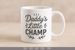 Daddy’s Little Champ SVG Design for Baby T-Shirts and Gifts Product Image 3