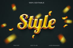 Shiny Gold Style Text Effect Editable Photoshop Template Product Image 1
