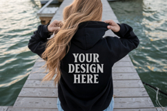 Navy Gildan 18500 Hoodie Sweatshirt Mockup, 185 mock-up Product Image 1