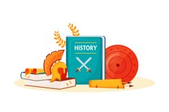 History flat concept vector illustration Product Image 1