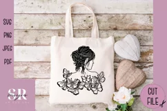 Butterfly woman SVG | vinyl cutting | Butterfly cut file Product Image 5