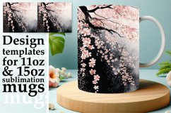 Leopard Bloom Glitter Mug Sublimation Wrap Product Image 1