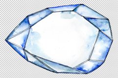 Crystals fine red and blue Watercolor png Product Image 5