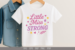 Little Miss Strong - SVG Design for Baby T-Shirts and Gifts Product Image 2