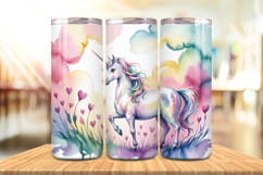 Valentine’s Day Cute Unicorn Tumbler Wrap PNG Big Bundle Product Image 4