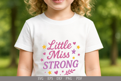 Little Miss Strong - SVG Design for Baby T-Shirts and Gifts Product Image 1