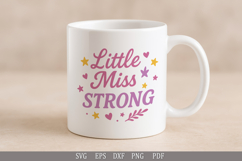 Little Miss Strong - SVG Design for Baby T-Shirts and Gifts Product Image 4