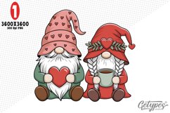 Valentine Gnome Sublimation Clipart - High Quality Design Product Image 5