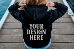 Navy Gildan 18500 Hoodie Sweatshirt Mockup, 185 mock-up Product Image 1