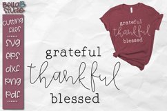 Grateful Thankful Blessed SVG, Fall Autumn SVG File Product Image 1