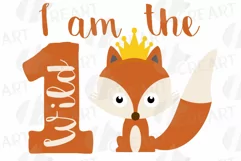 Wild One baby fox t-shirt graphic, family birthday svg files Product Image 3
