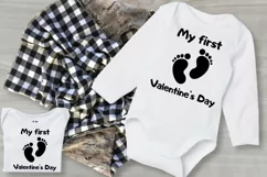 My first Valentine's Day svg t-shirt print for baby shower Product Image 3