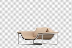 Isometric Arm Chair 3D isolated render Product Image 1