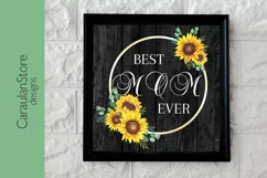 Best Mom Ever Card Print, Mothers Day Card, Sublimation JPG Product Image 2