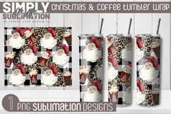 Christmas Santa Sublimation Tumbler Wrap Product Image 1