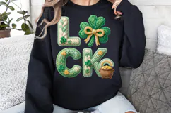 St Patrick's Day png | Luck Faux Knit Shirt Design Product Image 6
