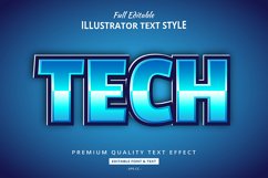 Tech Scifi 3D Illustrator Text Style Effect Product Image 1