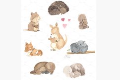 Australian animals clipart. Watercolor mother and baby. Product Image 2