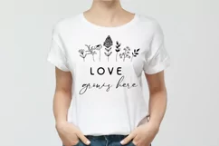 Love Grows Here SVG, Love SVG, Flowers SVG Product Image 2