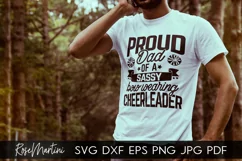 Proud Dad of a Sassy Bow Wearing Cheerleader Cheer Dad Product Image 2