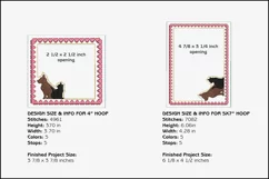 Dog and Cat Silhouette Picture Frames - 4 x 4 and 5 x 7 Hoop Product Image 2