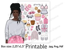 Weekend Home African American Sticker Box Size 2,25"x1,5" Product Image 3
