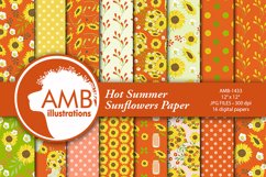 Summer Sunflower Patterns, Sunflower Papers, AMB-1433 Product Image 1