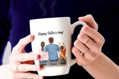 Father and children, Father's day clipart,Father's day gift Product Image 6
