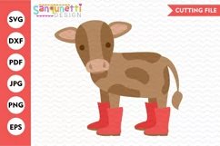 Spring baby cow | Farm cow SVG Product Image 1