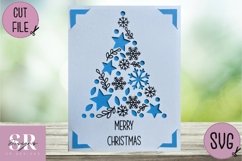 Christmas insert card design| Paper cutting | Cricut Joy svg Product Image 2