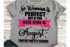 August SVG DXF JPEG Silhouette Cameo Cricut birthday girl  Product Image 1