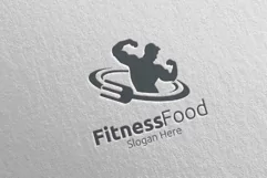 Fitness Food Logo for Nutrition or Supplement Concept 72 Product Image 5