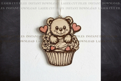 Valentine ornament, fridge magnet svg Laser cut Template Product Image 3
