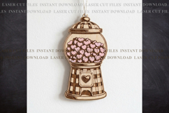 Valentine ornament, fridge magnet svg Laser cut Template Product Image 2
